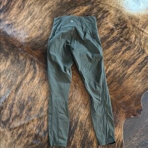 Lululemon Olive Green High-Waisted Leggings